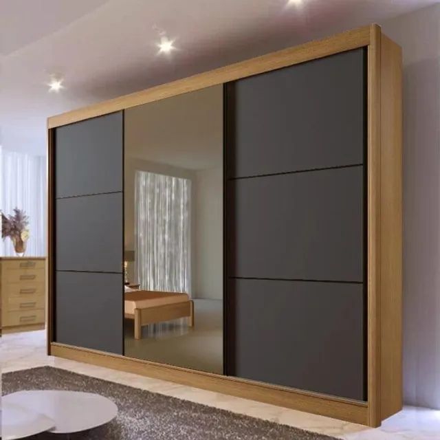 Guarda roupa 3 portas 2,73m 100% MDF!! Tt6618m - Foto 2