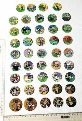 Tazos Cartoon Network Copa futebol (Kit com os 8)