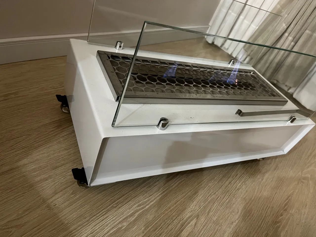 Lareira Ecológica A Álcool Ou Etanol Aço Branca 60cm - Foto 3