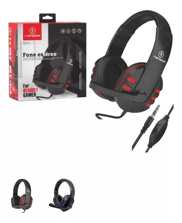 Fone De Ouvido Gamer Headset Ka903 Com Fio E Microfone Cor Vermelho Cor da luz Vermelho - Foto 5