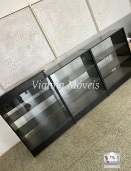 Balcão Caixa Vitrine + 02 balcões Vitrine Preto MDF - Foto 2