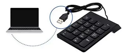 Mini Teclado Numérico Com Fio Usb Calculadora P/ Pc Notebook - Foto 3