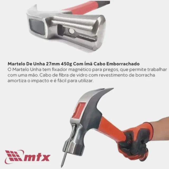 Martelo Magnético 31cm 450g Cabo Emborrachado _ FE191 - Foto 3