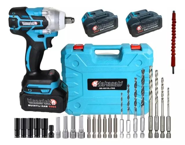 Chave impacto Parafusadeira Eletropneumática a Bateria 50v com