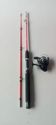 Vara de pesca com molinete nova  - Foto 2