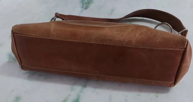 Bolsa em couro legítimo - pouco uso - Foto 3
