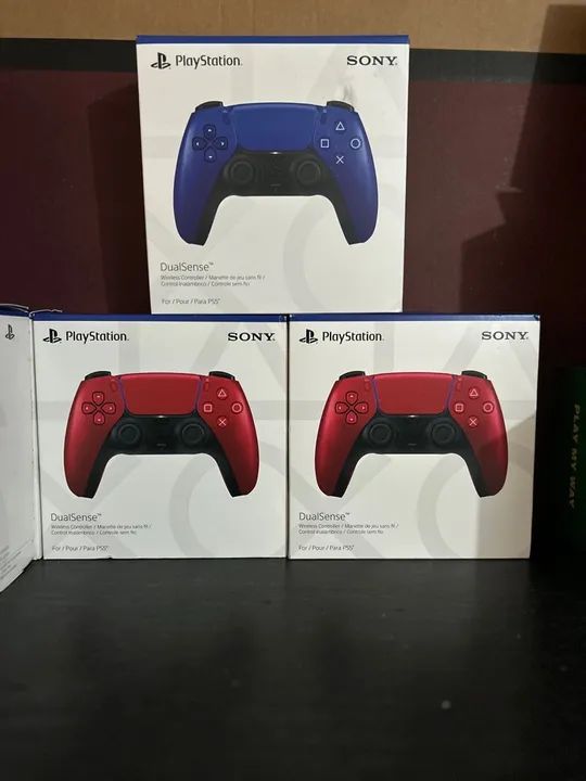 DualSense PS5 Novo Lacrado novas versões Vermelho ou Azul metálicos