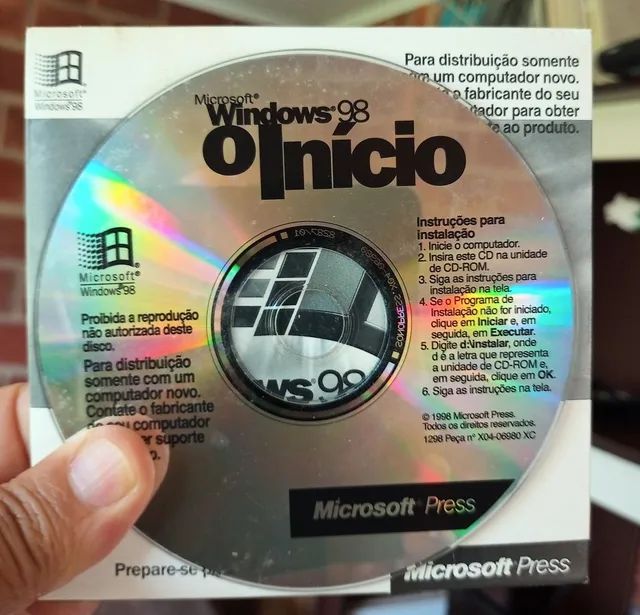CD o Início Windows 98. Lacrado.