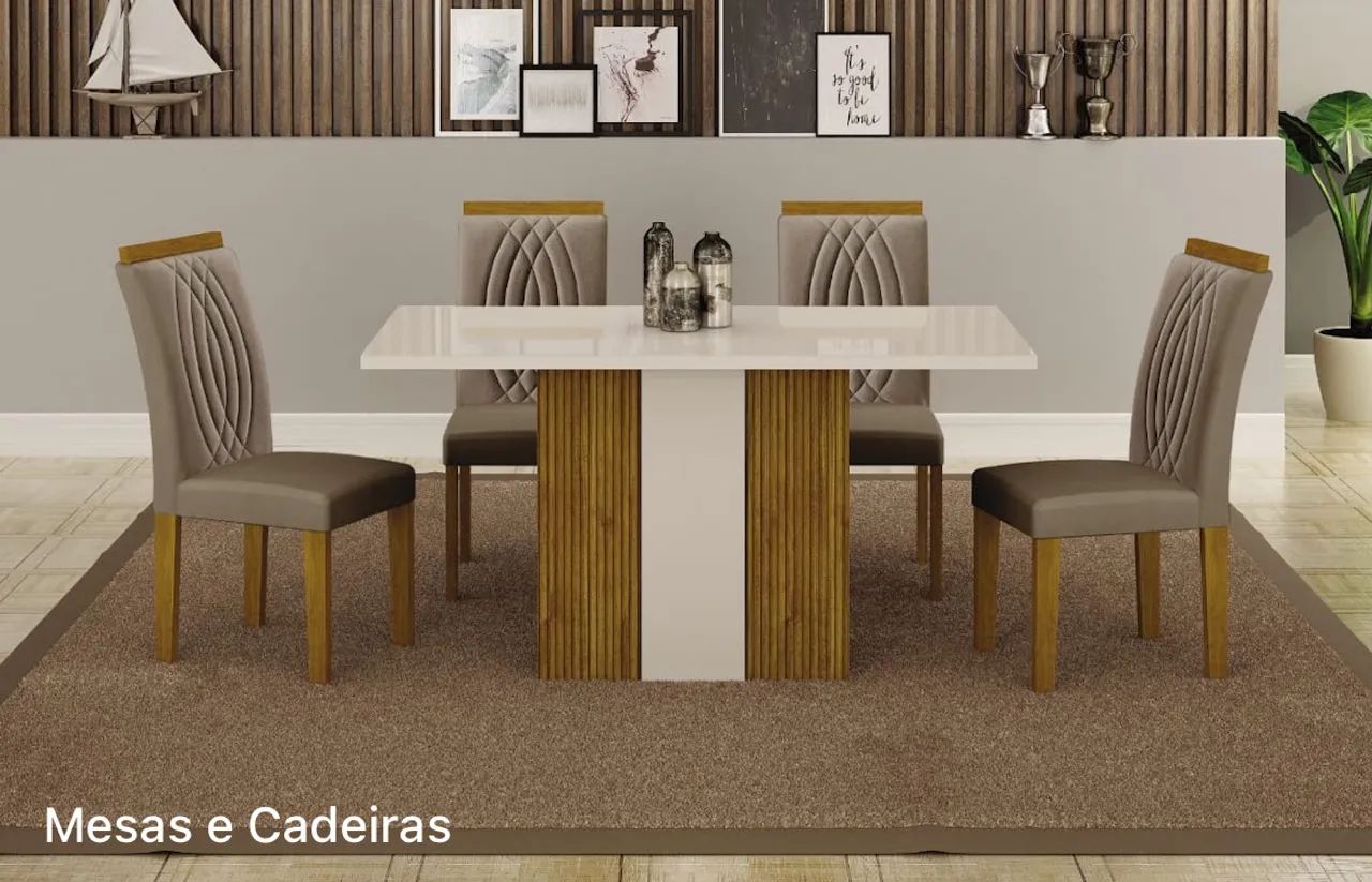 Sala de Jantar Larissa com 4 Cadeiras Oferta t543 - Foto 2