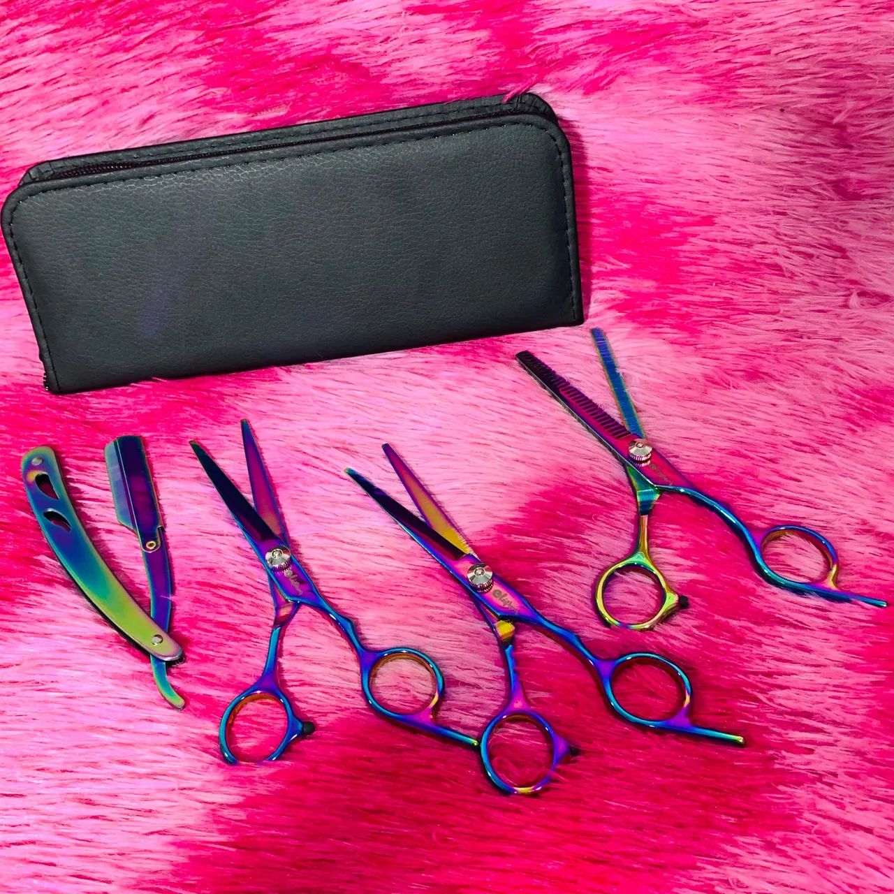 Kit de Barbeiro Profissional - Tesouras e Navalha - Foto 3