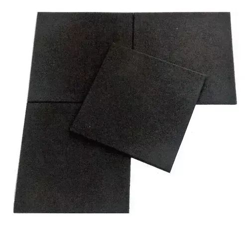 Kit 4 Pisos de Borracha 50x50x15mm - Foto 5