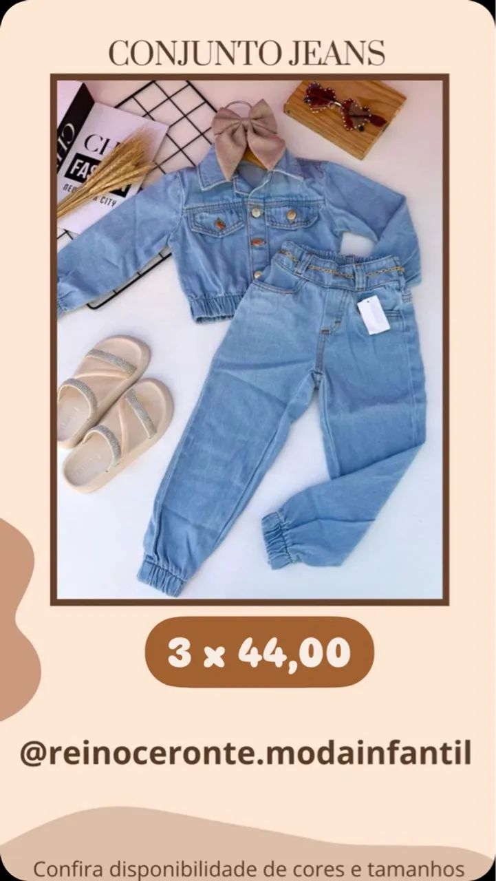Conjunto jeans infantil 