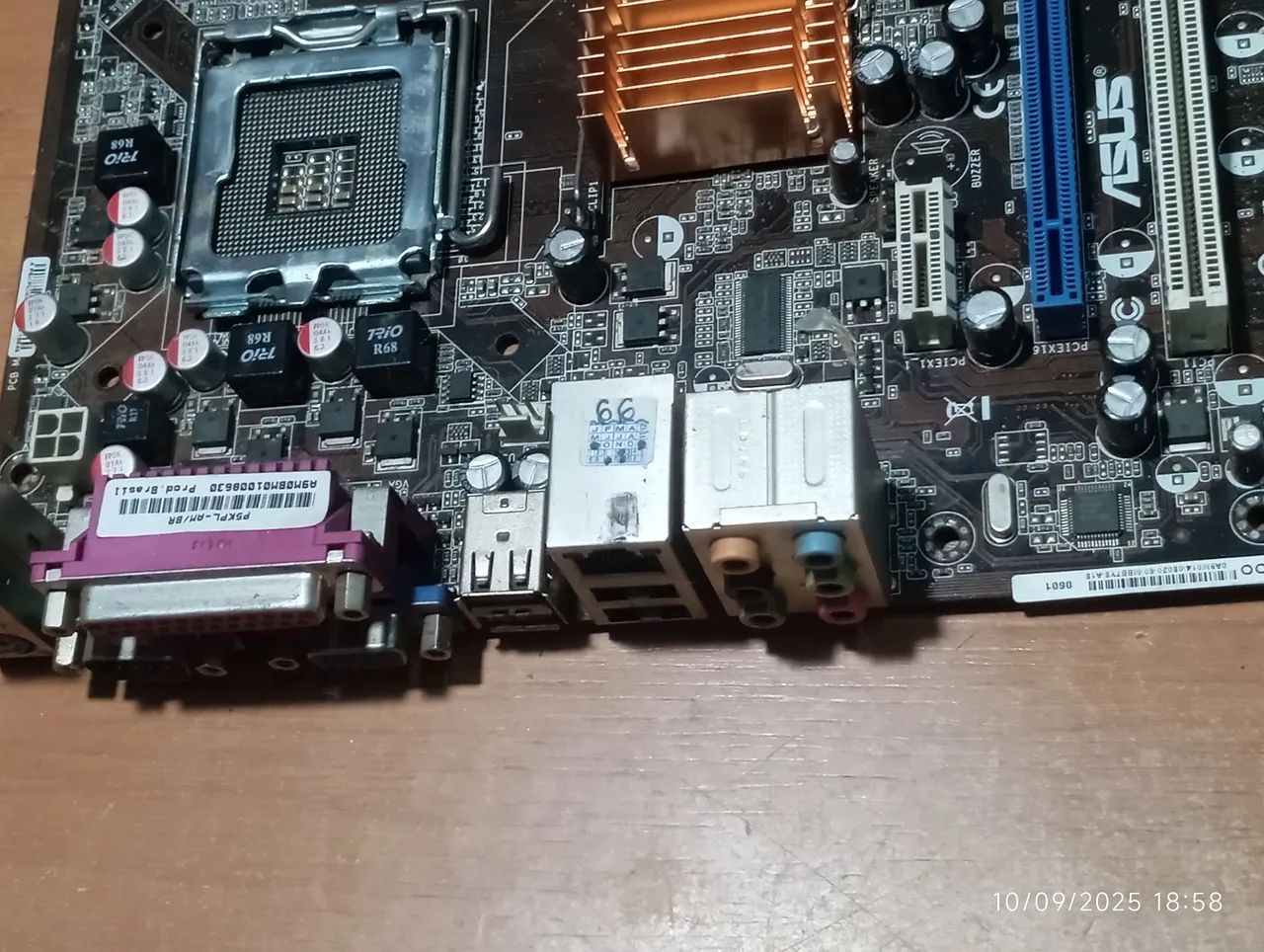 Placa mãe P5KPL-AM DDR2 Placa Liga e não dá Video - Foto 3