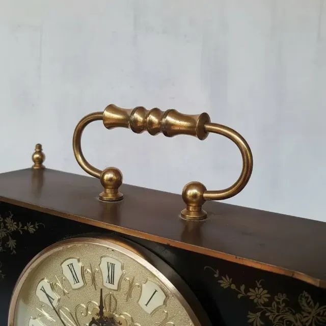 Relógio de Mesa Junghans (Alemão) Cx. Metal Maciço. Made in Germany - Foto 3