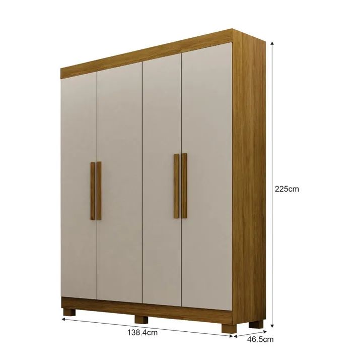 12X SEM JUROS | GUARDA-ROUPA CANADÁ SOLTEIRO EM MDF - Foto 3