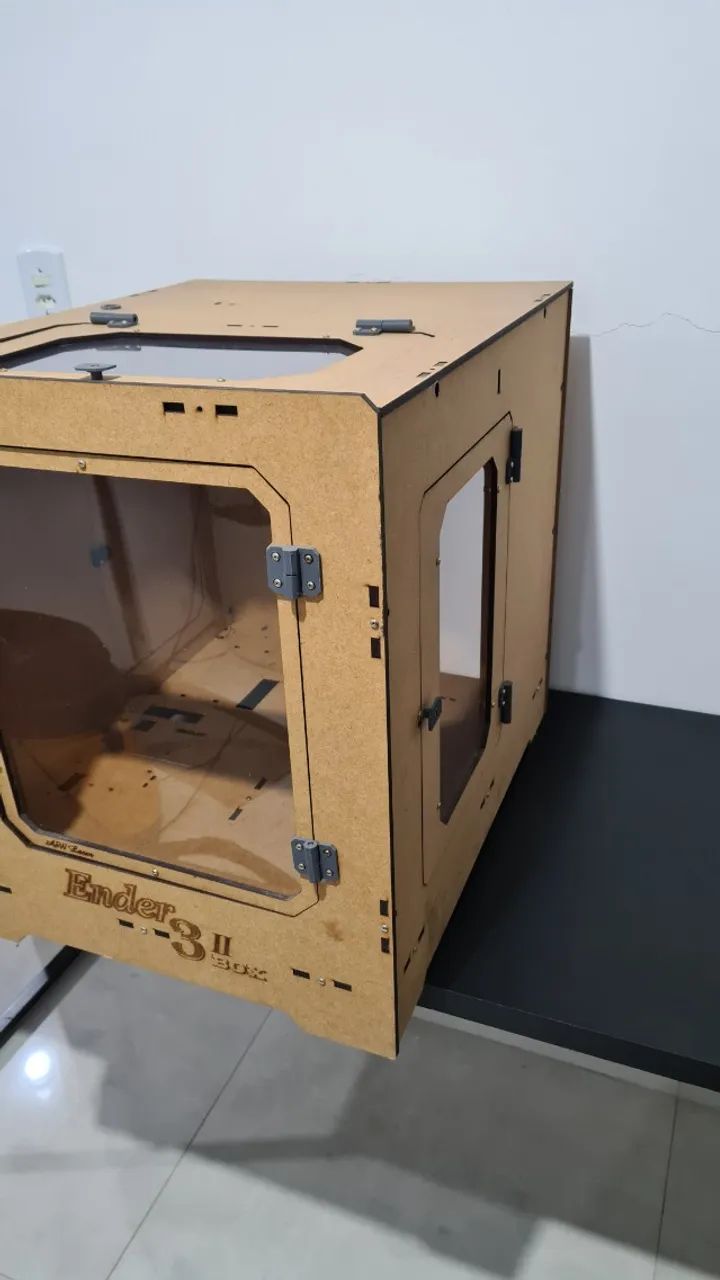 Gabinete Enclosure Caixa de MDF fechado para impressora 3D Creality Ender 3 V2 - Foto 3