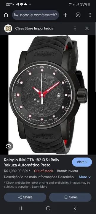 Vendo invicta yakuza original 