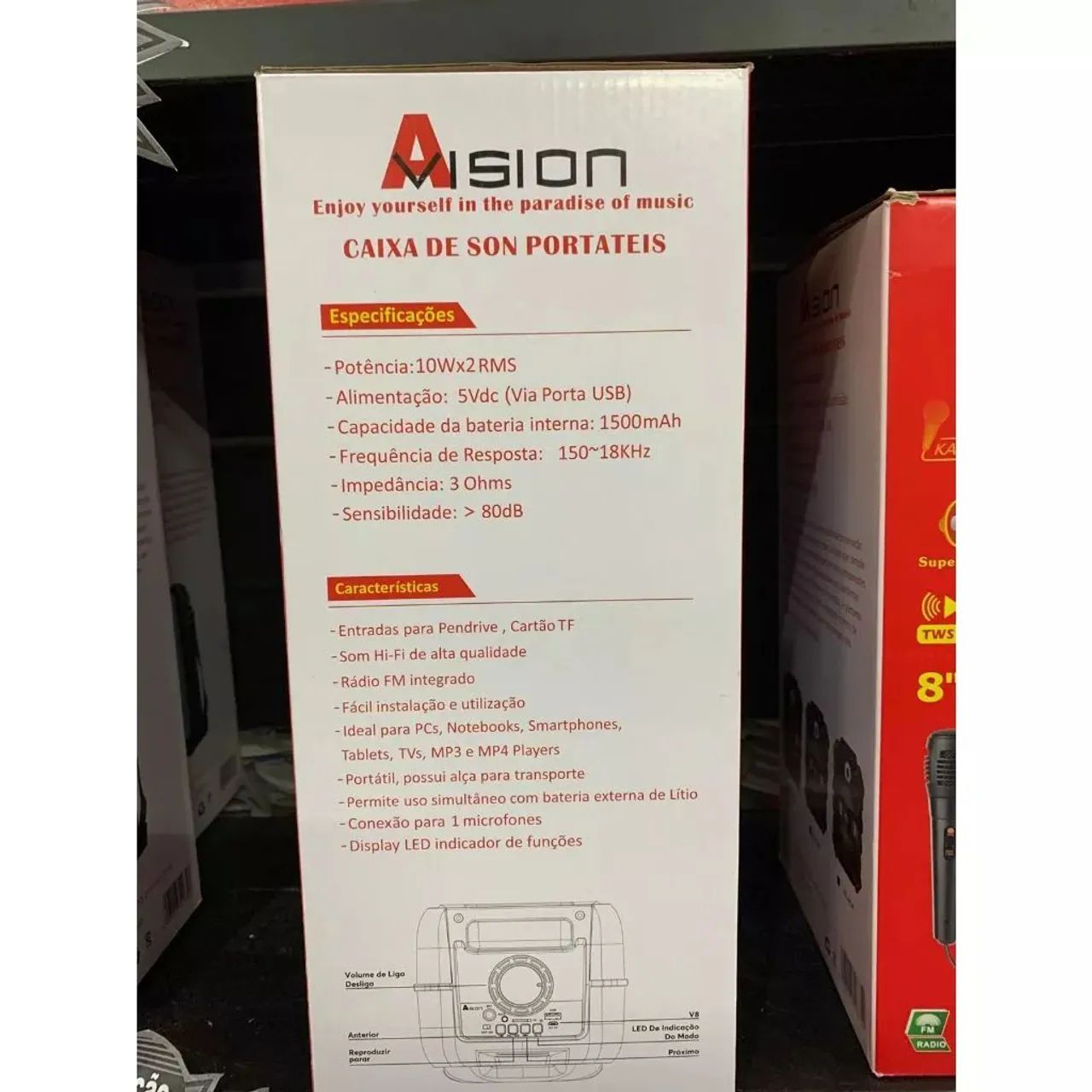 Caixa de Som Bluetooth com Microfone A1-129 (Honestidade e Qualidade é na JK eletrônicos) - Foto 3