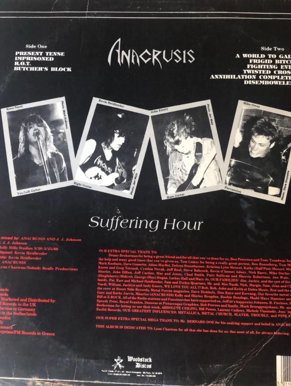 Disco de Vinil Anacrusis - Suffering Hour 1988 Lp