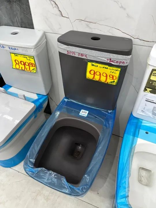 Bacia com Caixa Acoplada Luxo Incepa Boss Onix Acetinado - Foto 3