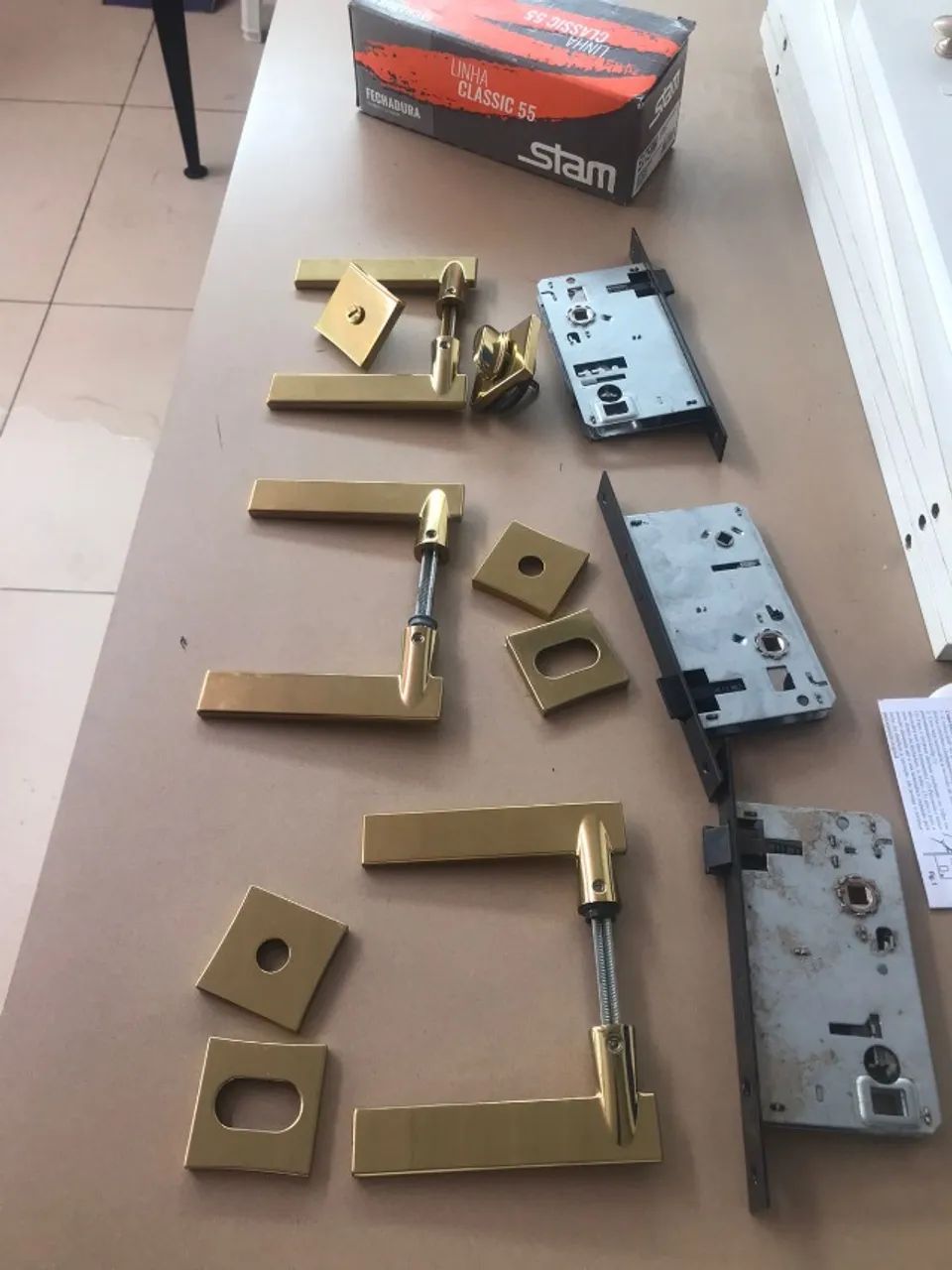 Fechadura interna Stam Dourada - Foto 2