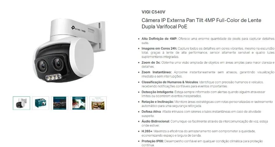 Camera VIGI C540v - Area Externa  - Foto 2