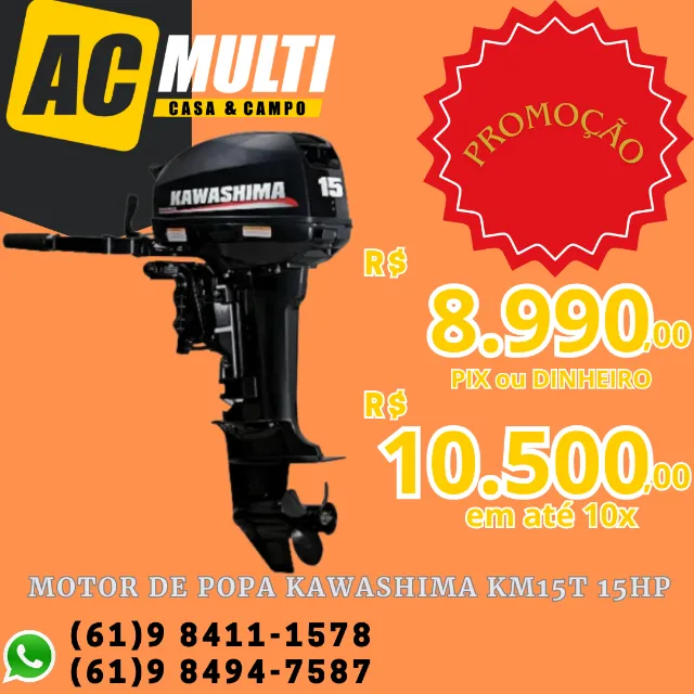 Motor de popa Kawashima KM15T 15hp