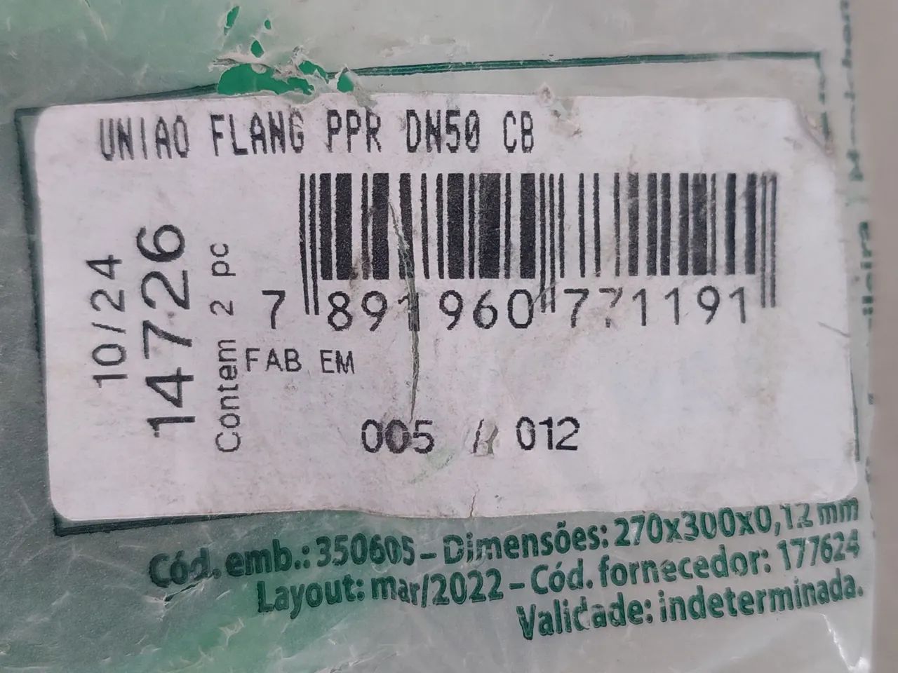 2un União Flangeada PPR 50mm Amanco - Novo - Foto 2