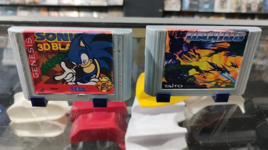 MEGA DRIVE 3 L2 43 JOGOS NA MEMORIA + 2 CARTUCHOS 1 CONTROLE ORIGINAL E CABOS - Foto 3