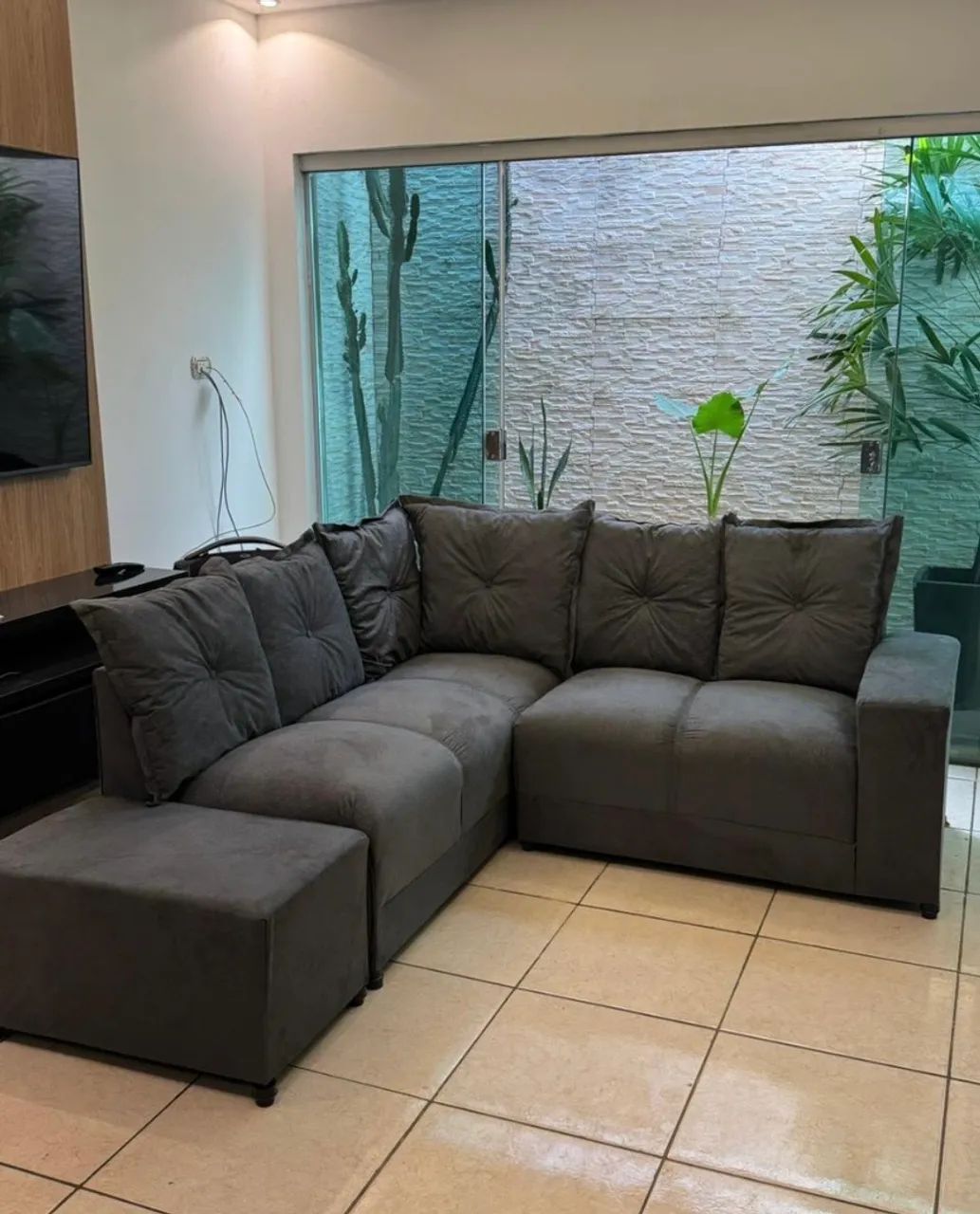 Sofá de canto com puff $770 entrega grátis  - Foto 3