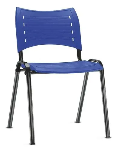 Cadeira Azul de Plástico para Diversos Ambientes