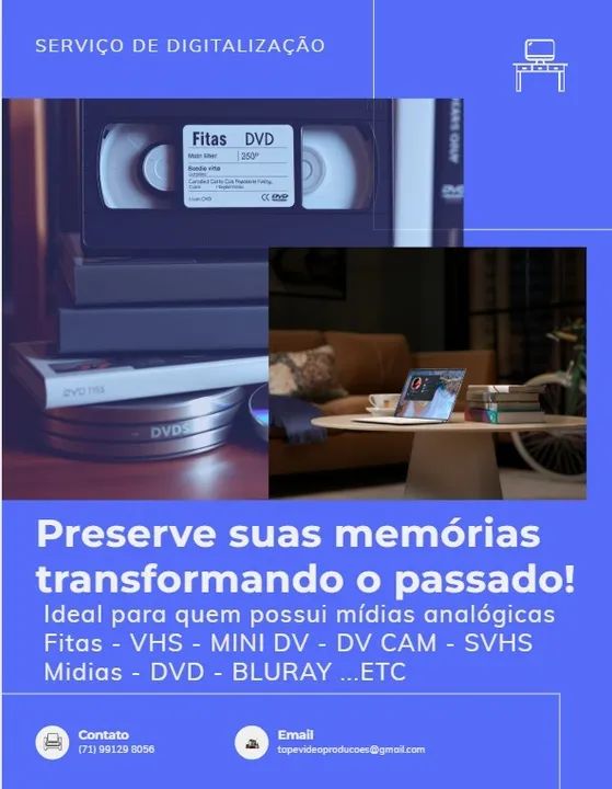 Convertemos  suas midias analogicas para digital