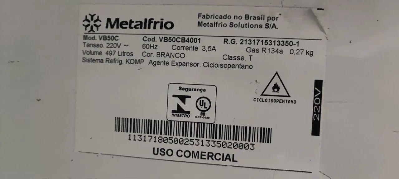 Geladeira Metalfrio - VB50C PORTA CEGA - Foto 3