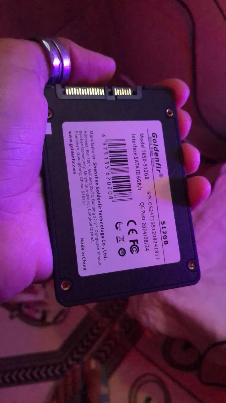 SSD Goldenfir 512GB SATA III 6GB/s- NAO FAÇO OLX PAY NAO FACO ENVIO