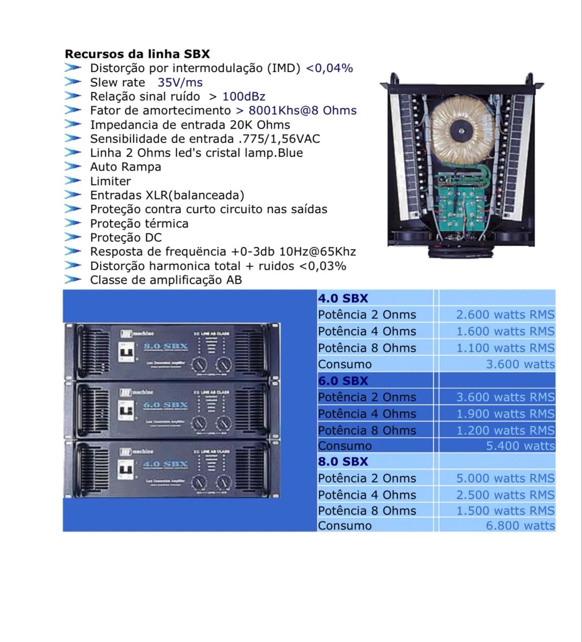 Amplificador Potencia Machine SBX 6.0 - Foto 4