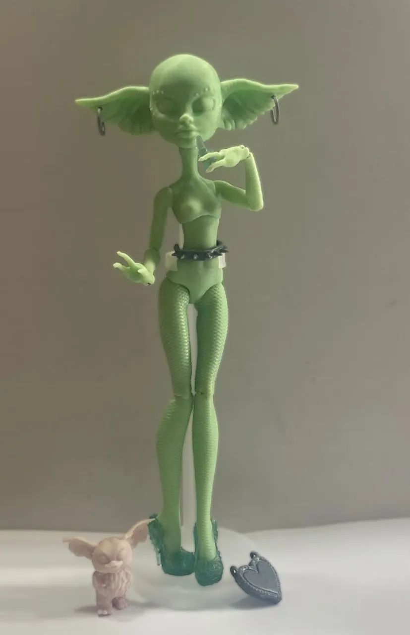 Greta Gremlin Skullector - Monster High Boneca Custom Base - Foto 2