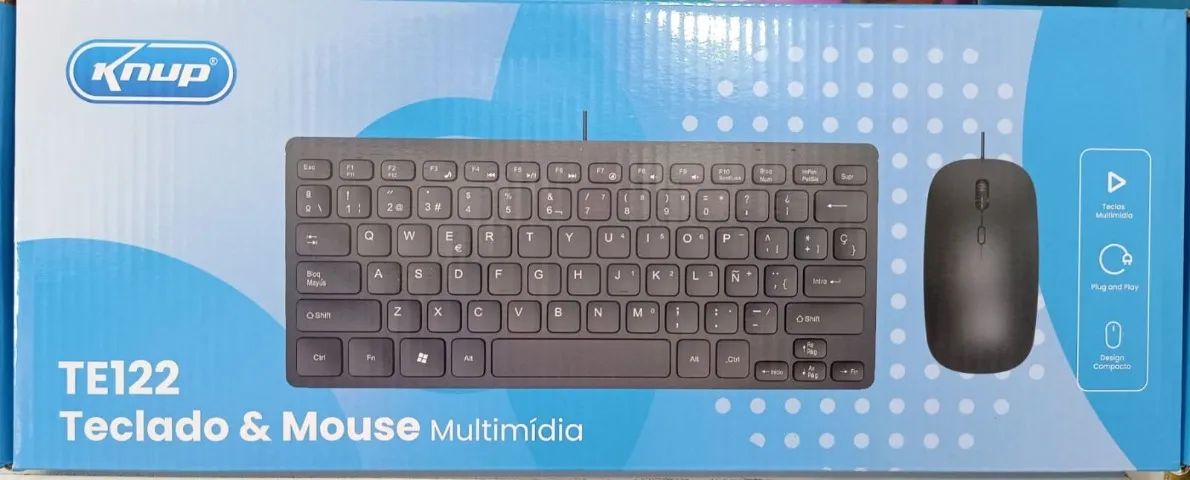 Teclado e  Mouse  Slim  Ultra Fino ! Knup  Desing..notebook  c/ tecla FN !! Excelente