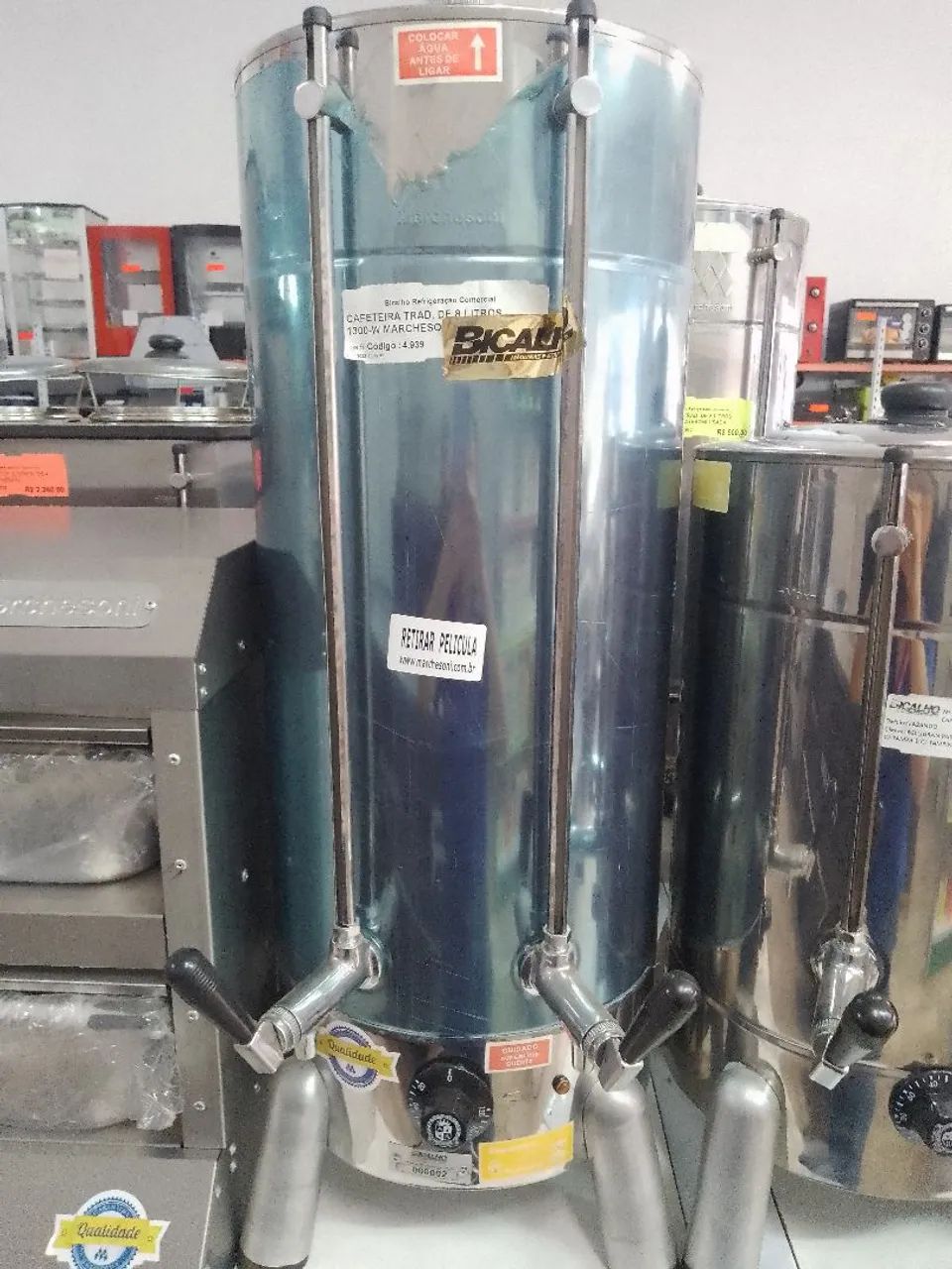 Cafeteira Industrial 1300W Marcheso 8 Litros - NOVA