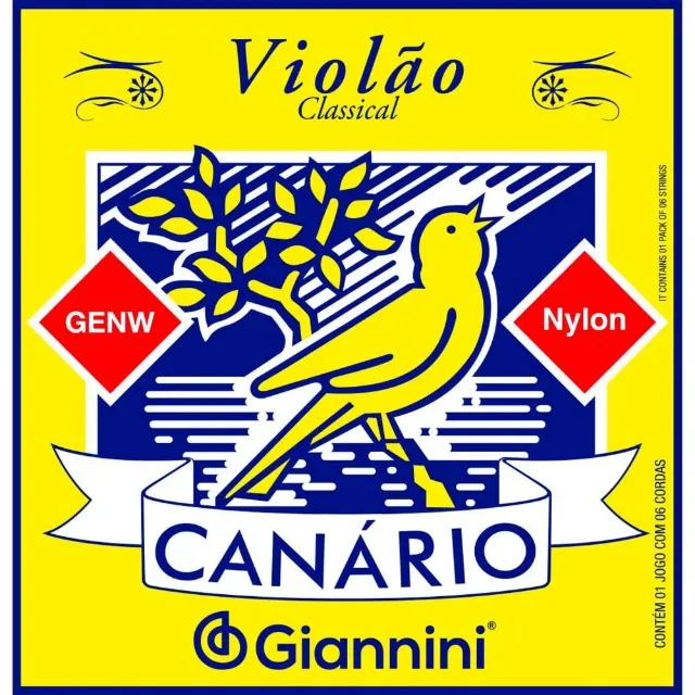 Encordoamento Para Violão Nylon Médio Série Série Canário Giannini