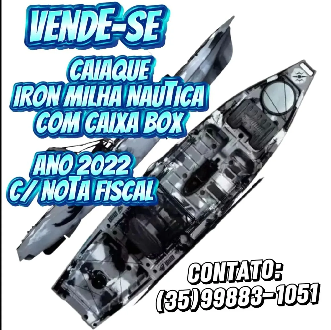Caiaque Iron Milha Náutica 2022 com Caixa Box