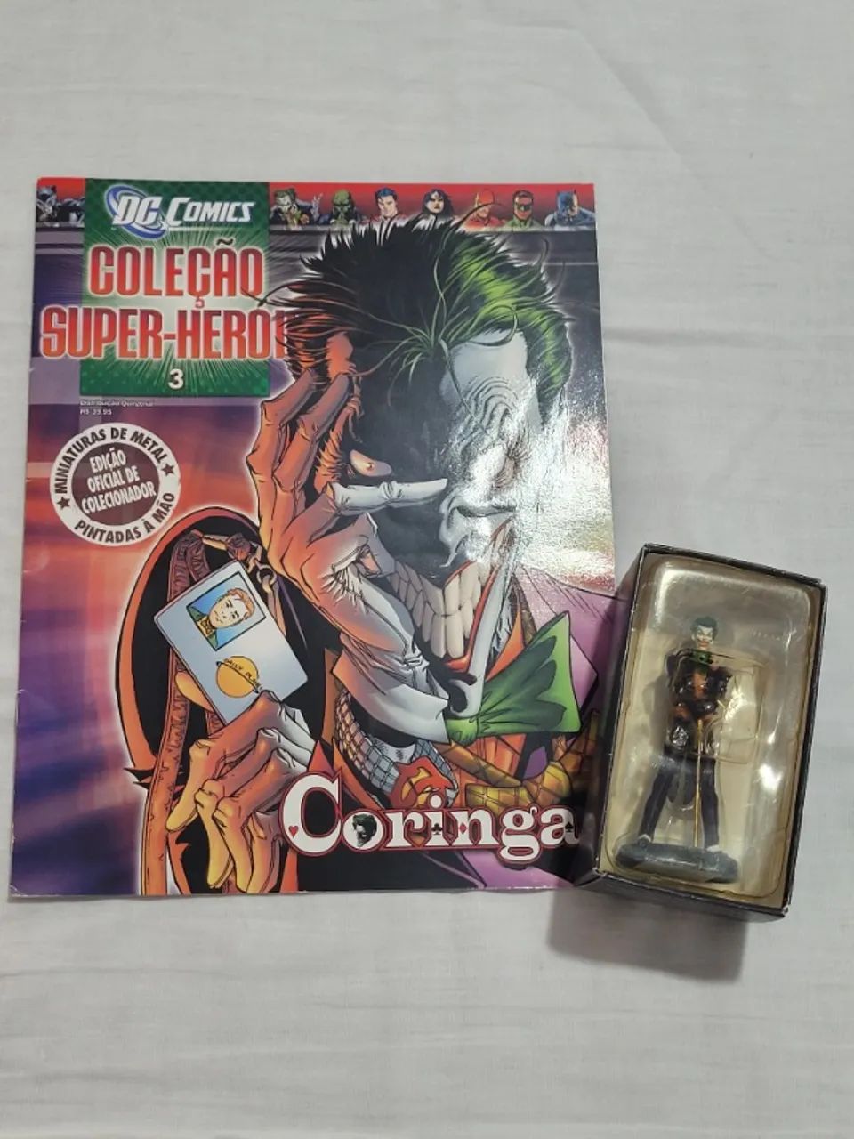 Miniatura Eaglemoss Coringa - Edição 3 com caixa e revista 