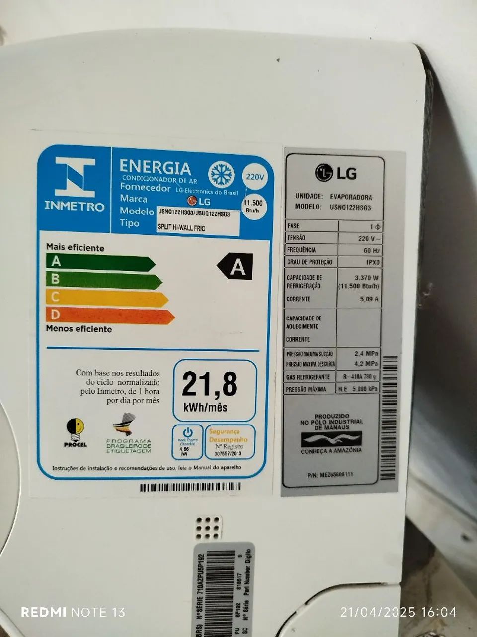 Ar-condicionado Split LG Smart Inverter 11.500BTUs - Foto 2