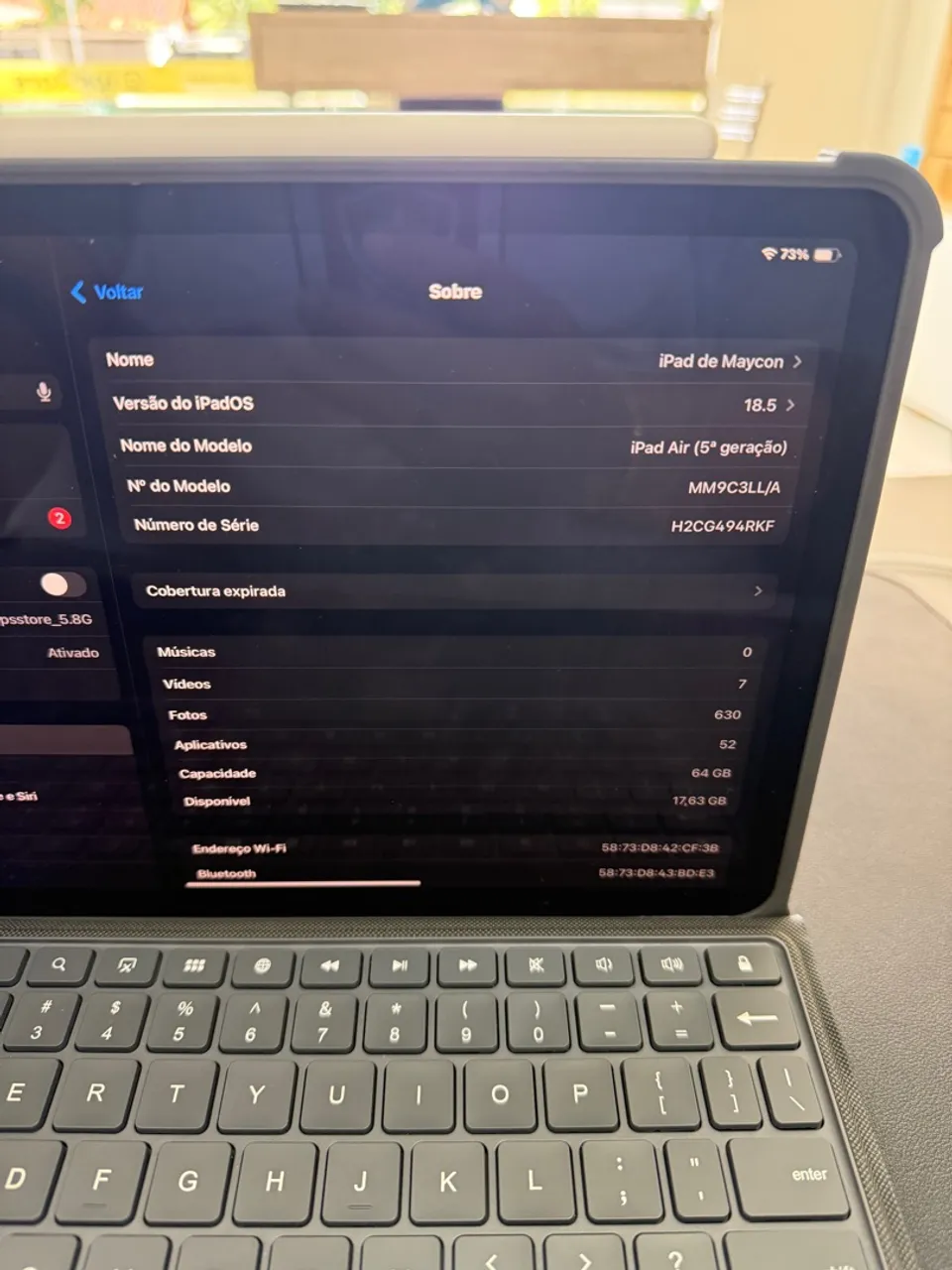 iPad Air 5 geração com Apple pincel e teclado iwill
