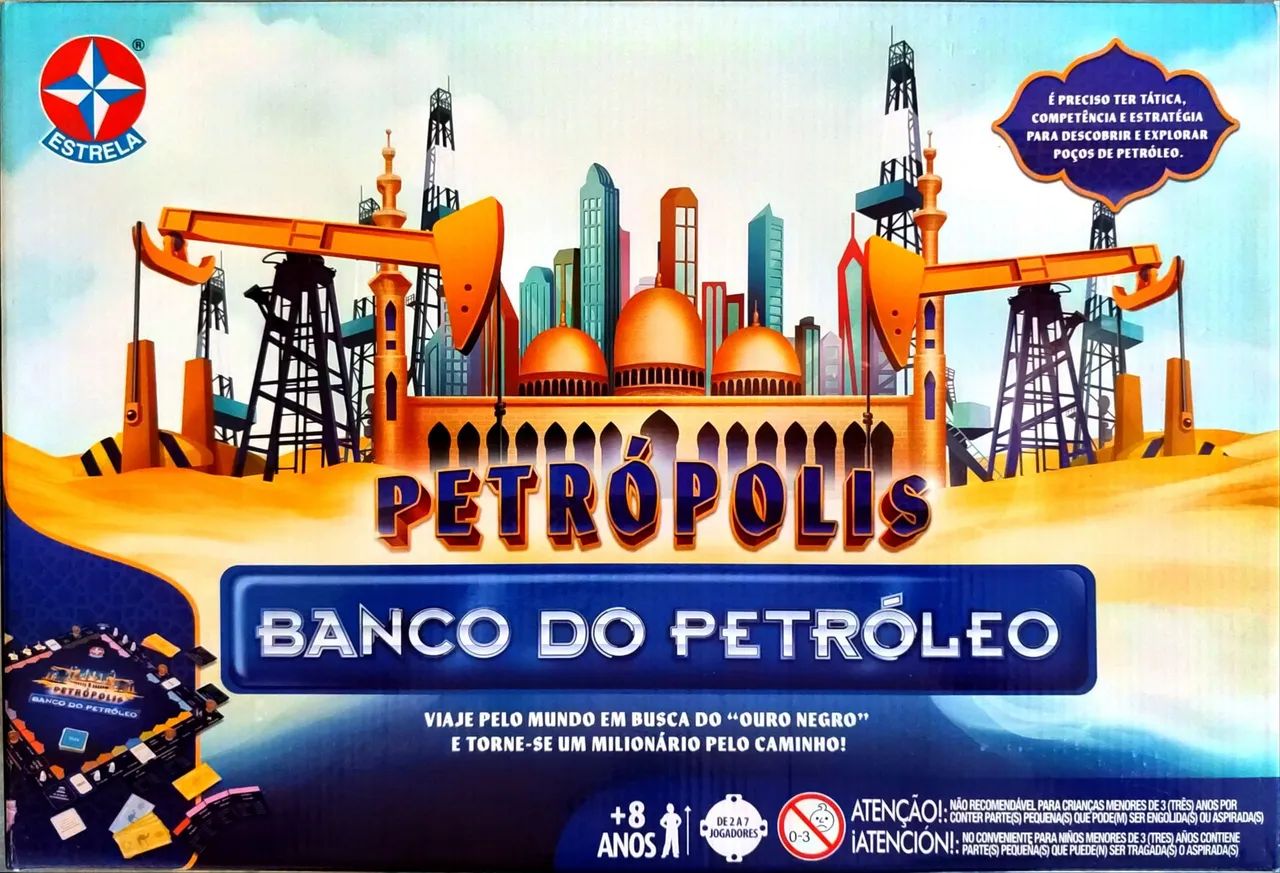 Jogo de Tabuleiro Petrópolis Banco do Petróleo - Estrela