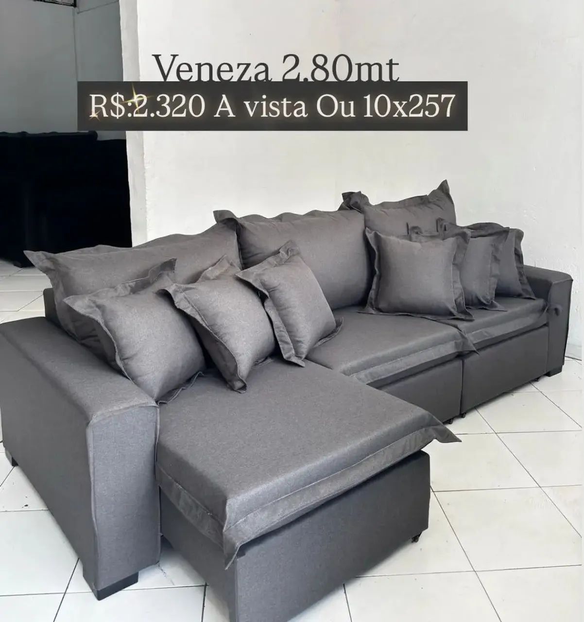 Sofá Veneza 2.80mt - Conforto e Elegância para sua Sala - Foto 2
