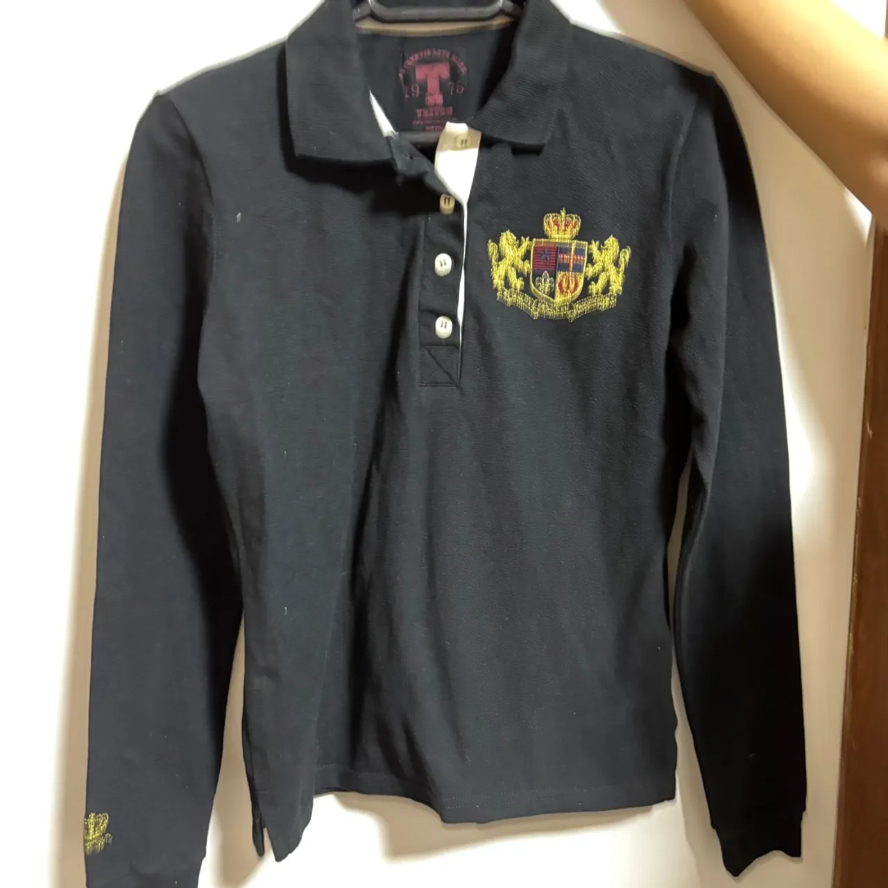 Camiseta Polo Manga Longa Preta triton