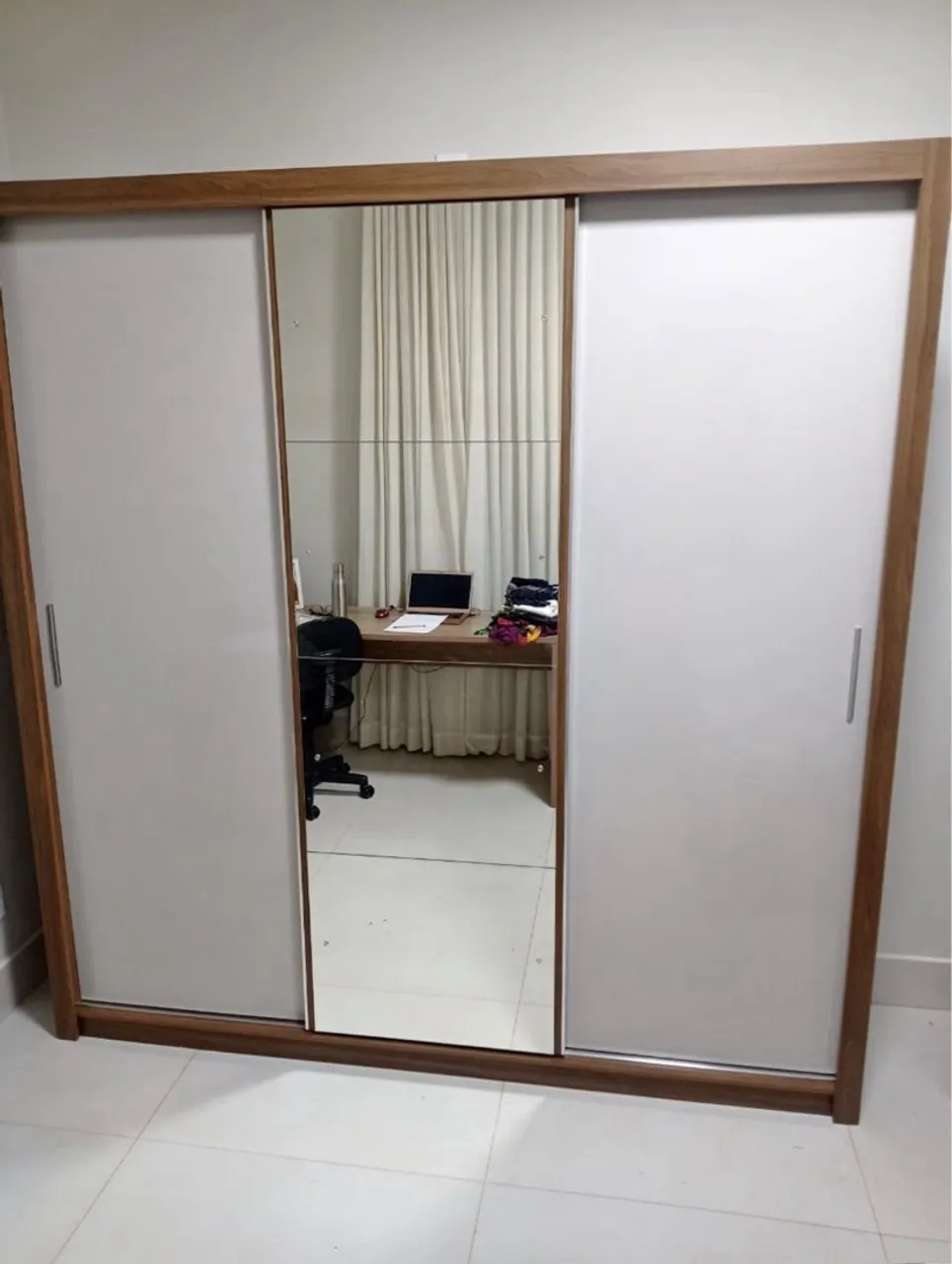 Guarda Roupa Casal Com Espelho NOVO NA CAIXA APENAS 1 UNIDADE