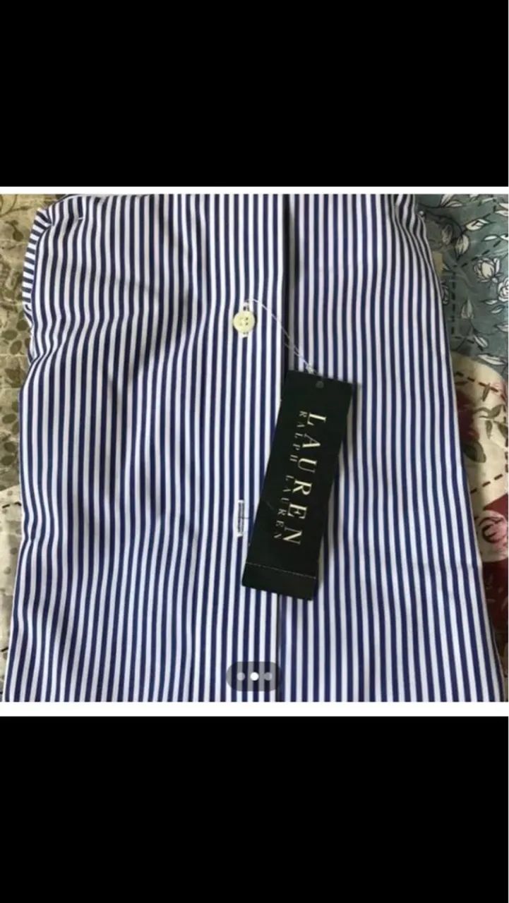 Camisa masculina listrada manga cumprida  - Foto 2