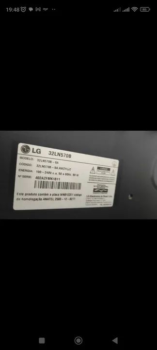 Tv LG 32 polegadas com defeito  - Foto 2