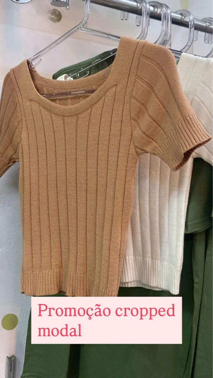 Promoção Blusa Feminina Manga Curta modal  - Foto 2